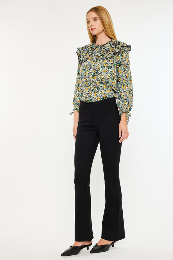 Ally Mid Rise Ponte Bootcut Pants - Official Kancan USA