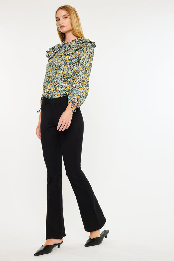 Ally Mid Rise Ponte Bootcut Pants - Official Kancan USA