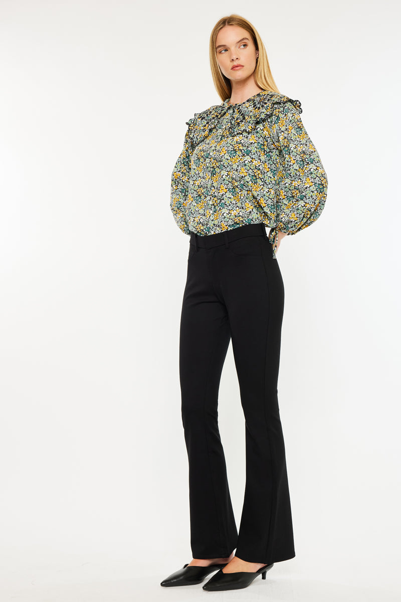 Ally Mid Rise Ponte Bootcut Pants - Official Kancan USA