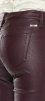 Yoko Mid Rise Faux Leather Bootcut Pants - Official Kancan USA