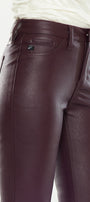 Yoko Mid Rise Faux Leather Bootcut Pants - Official Kancan USA