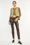Farrah Low Rise Faux Leather Super Skinny