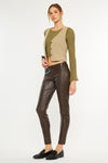 Farrah Low Rise Faux Leather Super Skinny