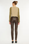 Farrah Low Rise Faux Leather Super Skinny