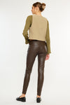 Farrah Low Rise Faux Leather Super Skinny