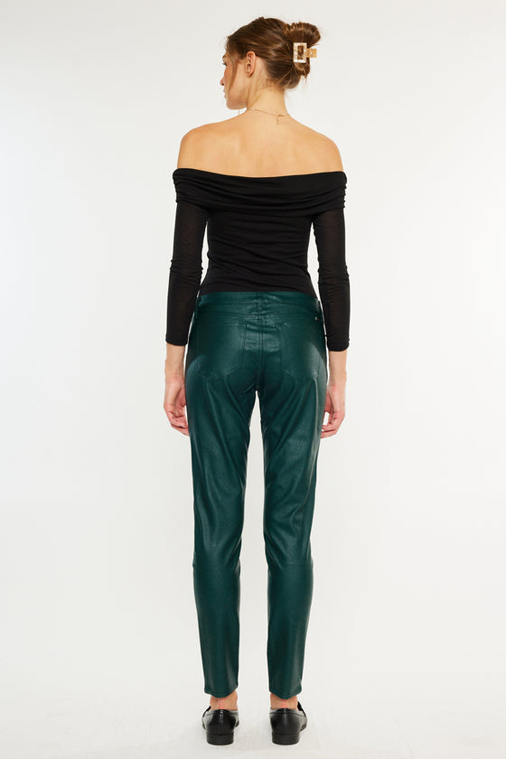 Farrah Low Rise Faux Leather Super Skinny