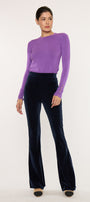 Gracey High Rise Velvet Flare Pants - Official Kancan USA
