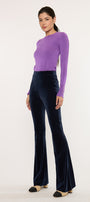 Gracey High Rise Velvet Flare Pants - Official Kancan USA