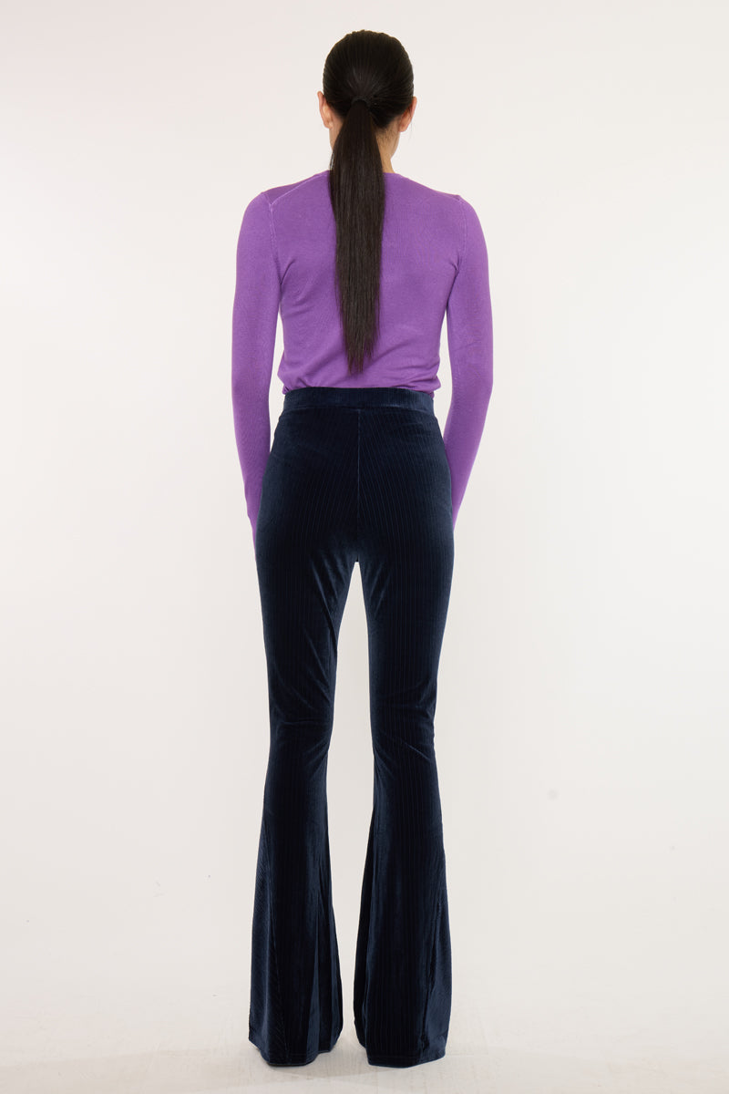 Gracey High Rise Velvet Flare Pants - Official Kancan USA