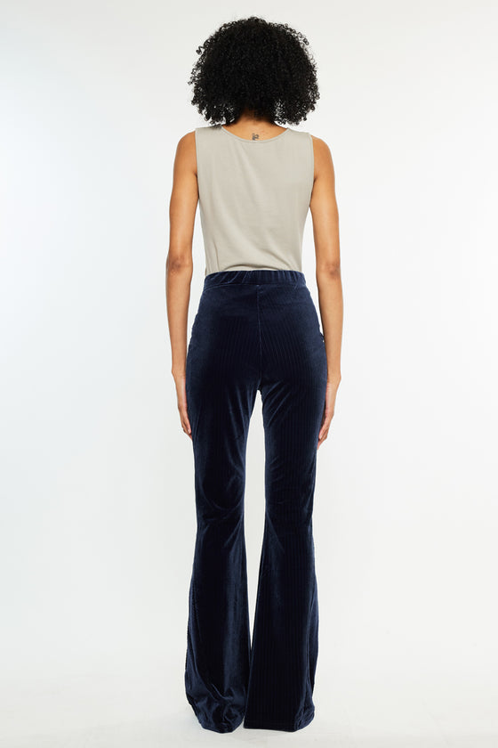 Gracey High Rise Velvet Flare Pants