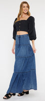 Thalia Maxi Denim Skirt - Official Kancan USA
