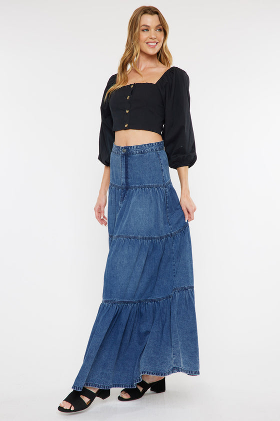 Thalia Maxi Denim Skirt - Official Kancan USA