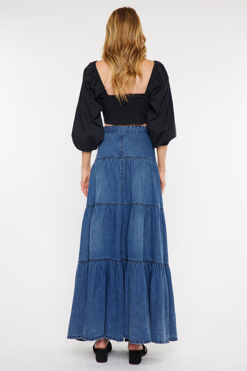 Thalia Maxi Denim Skirt – Kancan USA