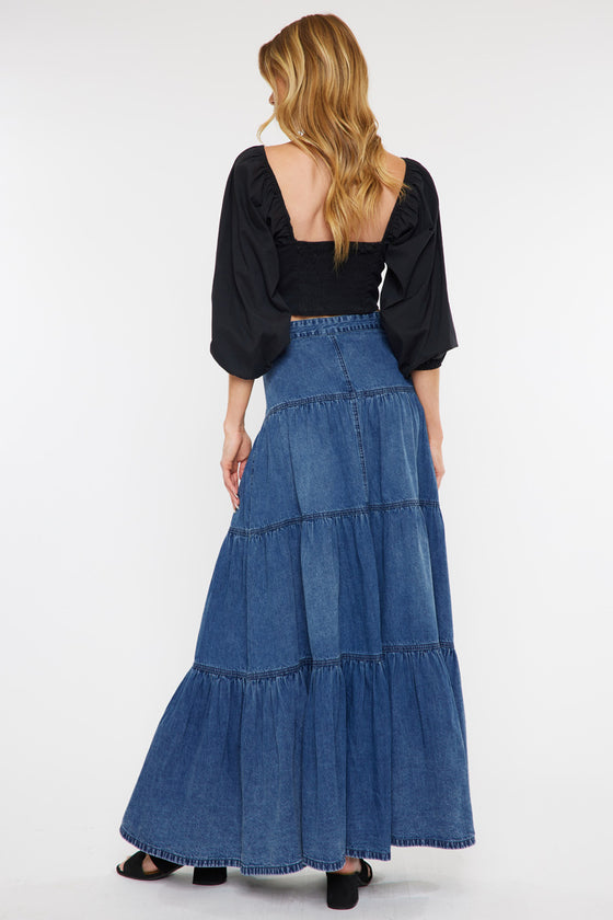 Thalia Maxi Denim Skirt - Official Kancan USA