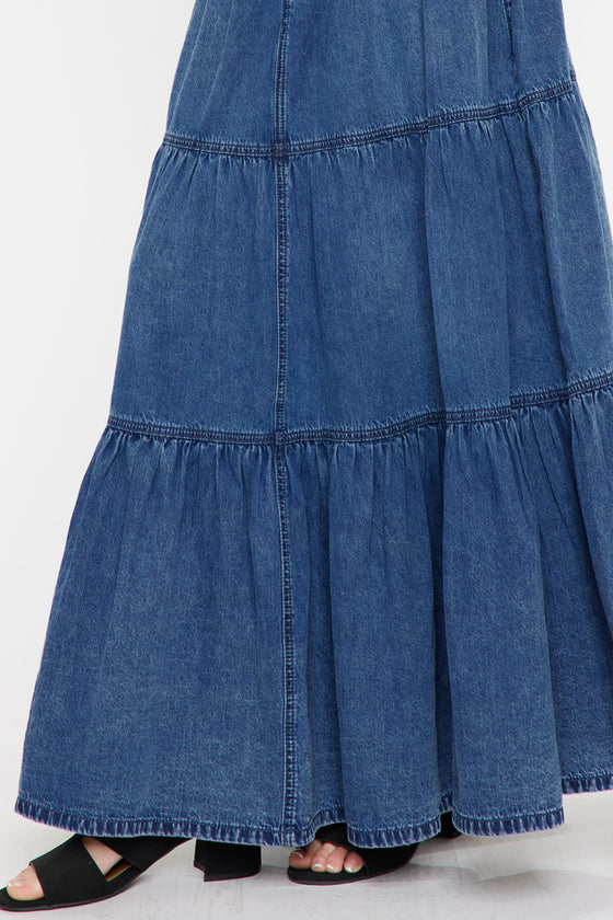 Thalia Maxi Denim Skirt - Official Kancan USA