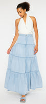 Thalia Maxi Denim Skirt - Official Kancan USA