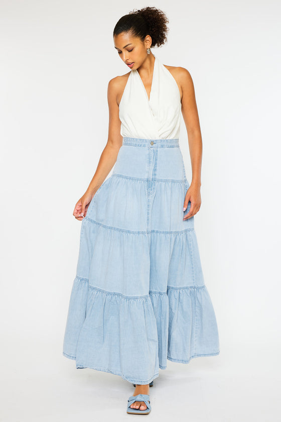 Thalia Maxi Denim Skirt - Official Kancan USA