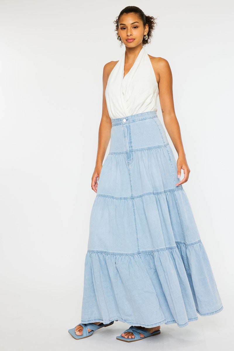 Thalia Maxi Denim Skirt - Official Kancan USA