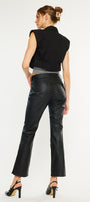Mercury Mid Rise Y2K Faux Leather Bootcut Jeans (Petite) - Official Kancan USA