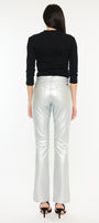 Mercury Mid Rise Y2K Faux Leather Bootcut Jeans (Petite) - Official Kancan USA