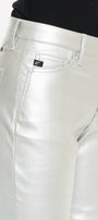 Mercury Mid Rise Y2K Faux Leather Bootcut Jeans (Petite) - Official Kancan USA