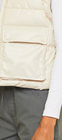 Frida Cropped Faux Leather Puffer Vest - Official Kancan USA