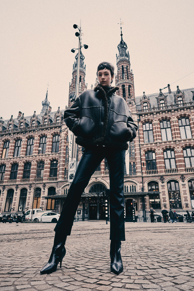 Judith High Rise Faux Leather Skinny Straight - Official Kancan USA