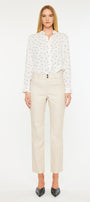 Judith High Rise Faux Leather Skinny Straight Leg  Jeans - Official Kancan USA