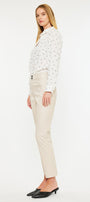 Judith High Rise Faux Leather Skinny Straight Leg  Jeans - Official Kancan USA
