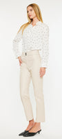 Judith High Rise Faux Leather Skinny Straight Leg  Jeans - Official Kancan USA