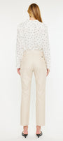 Judith High Rise Faux Leather Skinny Straight Leg  Jeans - Official Kancan USA