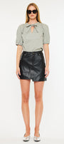 Sapphire Faux Leather Mini Skirt - Official Kancan USA