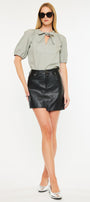 Sapphire Faux Leather Mini Skirt - Official Kancan USA