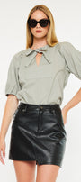 Sapphire Faux Leather Mini Skirt - Official Kancan USA