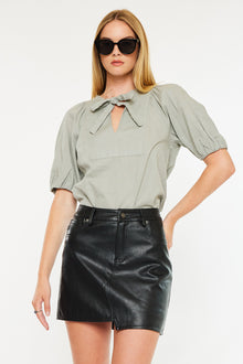  Sapphire Faux Leather Mini Skirt - Official Kancan USA