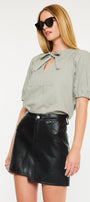 Sapphire Faux Leather Mini Skirt - Official Kancan USA