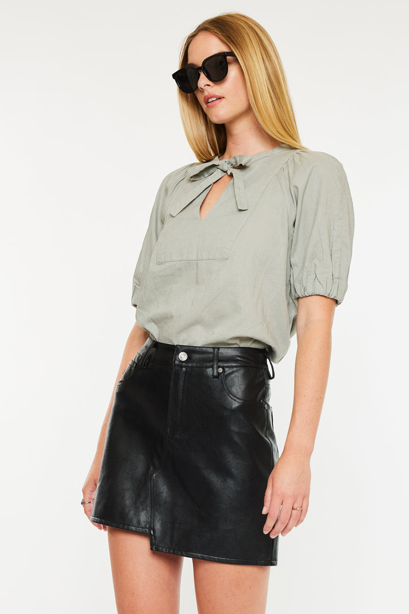 Sapphire Faux Leather Mini Skirt - Official Kancan USA