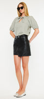 Sapphire Faux Leather Mini Skirt - Official Kancan USA
