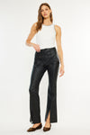 Mars High Rise Faux Leather Bootcut Jeans