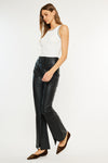 Mars High Rise Faux Leather Bootcut Jeans