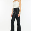 Mars High Rise Faux Leather Bootcut Jeans - Official Kancan USA