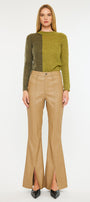 Mars High Rise Faux Leather Bootcut Jeans - Official Kancan USA