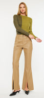 Mars High Rise Faux Leather Bootcut Jeans - Official Kancan USA