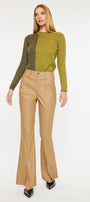 Mars High Rise Faux Leather Bootcut Jeans - Official Kancan USA