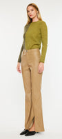Mars High Rise Faux Leather Bootcut Jeans - Official Kancan USA