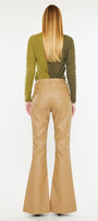 Mars High Rise Faux Leather Bootcut Jeans - Official Kancan USA