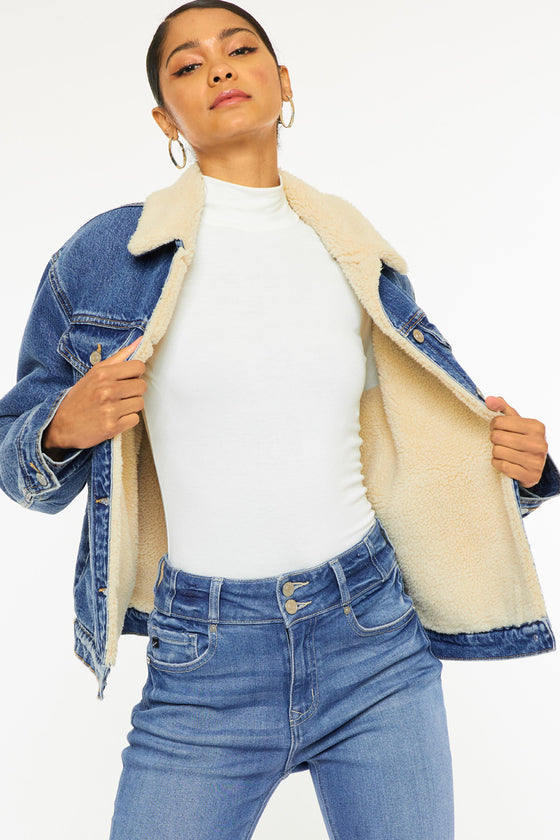 Rosalia  Cropped Sherpa Jacket - Official Kancan USA