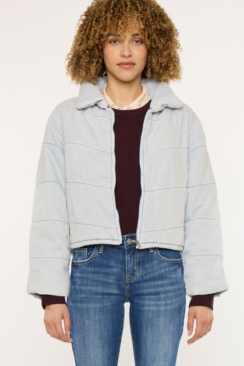 Luciana Denim Puffer Jacket - Official Kancan USA