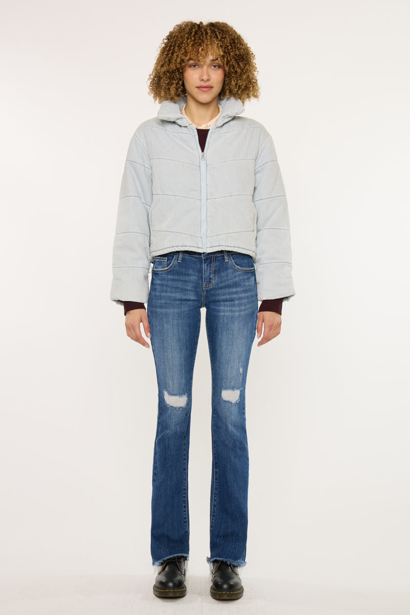 Luciana Denim Puffer Jacket - Official Kancan USA