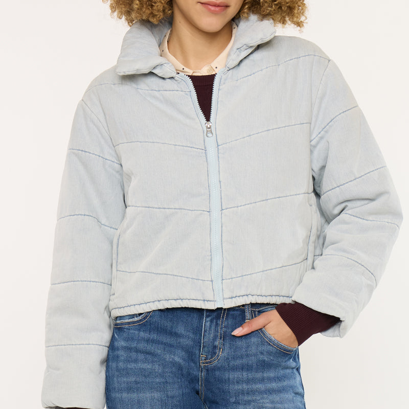 Luciana Denim Puffer Jacket - Official Kancan USA